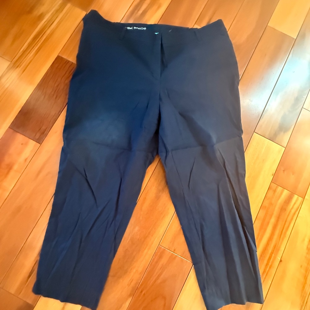 Women's Talbots Perfect Crop Blue Size 18W